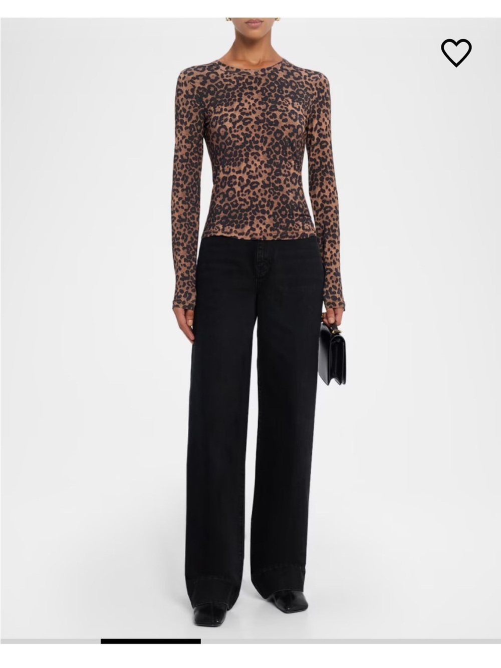 Frame The Streamline Jeans High Waist Wide Leg Black Denim